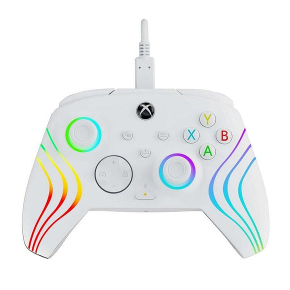 PDP AFTERGLOW WAVE WHITE WIRED CONTROLLER - Xbox Series X/s ACCESSORIES