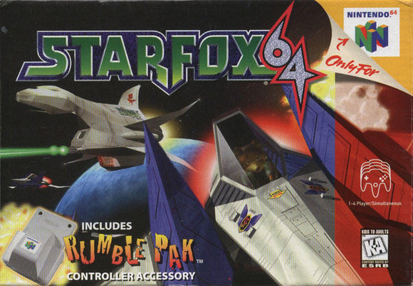 STARFOX 64 WITH RUMBLE PAK CIB (used) - NINTENDO 64 GAMES