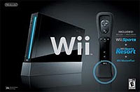 WII MODEL 1 BLACK - WITH WII SPORTS & WII SPORTS RESORT - Wii System