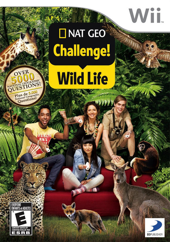 NAT GEO CHALLENGE WILD LIFE - Wii GAMES