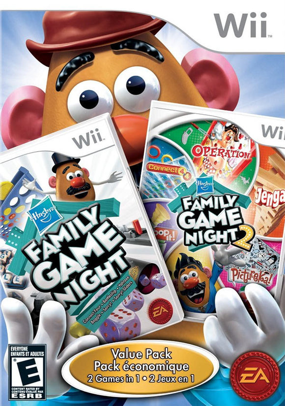 HASBRO FAMILY GAME NIGHT 1 & 2 - Wii GAMES