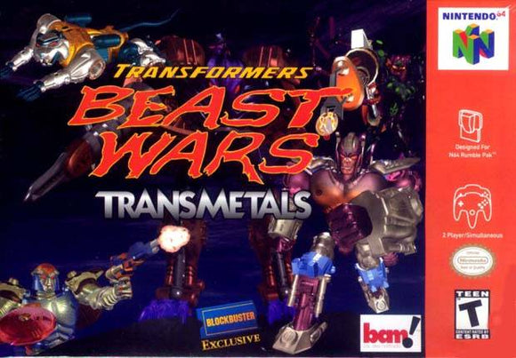 TRANSFORMERS BEAST WARS TRANSMETALS - NINTENDO 64 GAMES