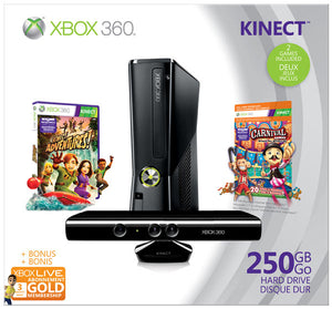 X360 MODEL 2 BLACK - 250GB - KINECT HOLIDAY BUNDLE 2012 - Xbox 360 System