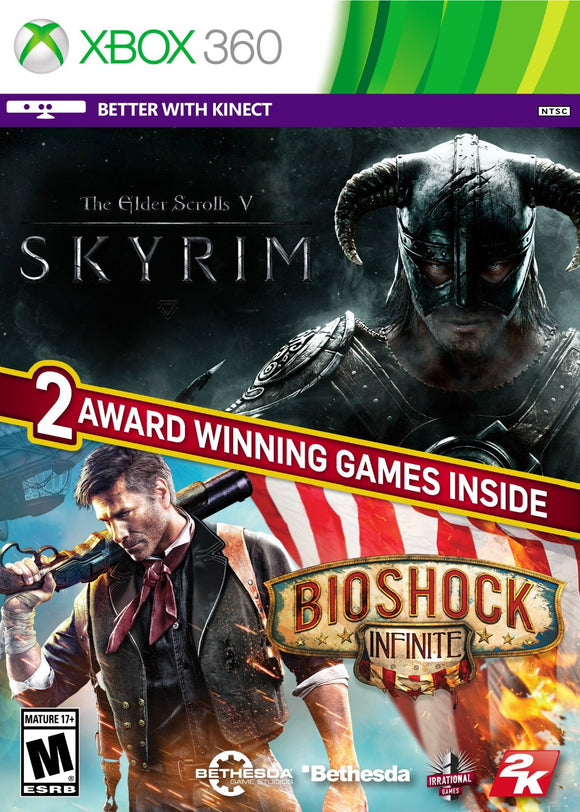 THE ELDER SCROLLS V SKYRIM & BIOSHOCK INFINITE BUNDLE - Xbox 360 GAMES