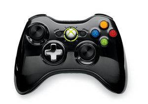 OFFICIAL WIRELESS CONTROLLER - CHROME BLACK (used) - Xbox 360 ACCESSORIES
